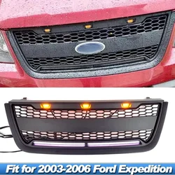 Fit for 2003-2006 Ford Expedition grille with LED lights  2004 2005 Expedition front bumper modification