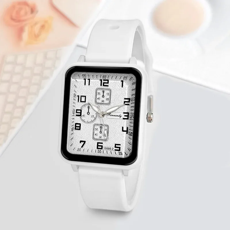 Women\'s Square Watches Minimalist Luxury Ladies Silicone Wristwatches Casual Female Quartz Relojes Para Mujer Dropshipping