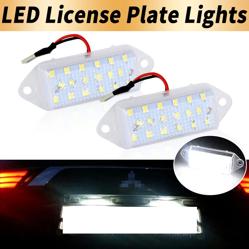 

2Pc For Mitsubishi Lancer 03-17 LED Number License Plate Light Lamps EVO Evolution X 07-19 Car Accessories Canbus OEM#MB623967