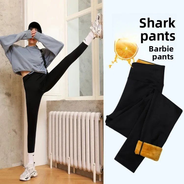 ربيع الخريف جديد Sle ark الجلد اليوغا السراويل عالية المرونة حجم كبير الدهون ملم تسع نقاط قاعدة طبقة السراويل رقيقة نموذج