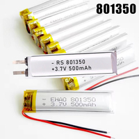 New 3.7V 801350 Battery 500mAh Li-Polymer Lithium Battery  for Bluetooth Headset Speaker Pet Drinker Thermometer Batteries