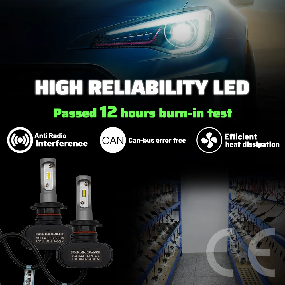 LED Headlight Bulbs upgrade Kit Bright White For TOYOTA HIACE 1998 1999 -2023 Low beam,High beam,Parking Light Car Accessories