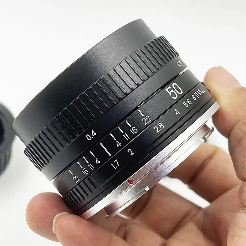 Lens 50mm F1.7 Metal Large Aperture Standard Prime Full Frame