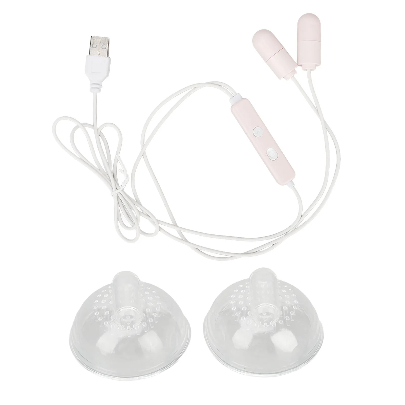 2 Pack Breastfeeding Massager Postpartum Wearable Lactation Massager USB Silicone Breastfeeding with 2 Massage Heads for Female