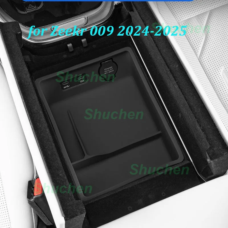 

Car Armrest Silicone Storage Box for Zeekr 009 2024-2025 Central Console Case Division Grid Storage Box Interior Accessories