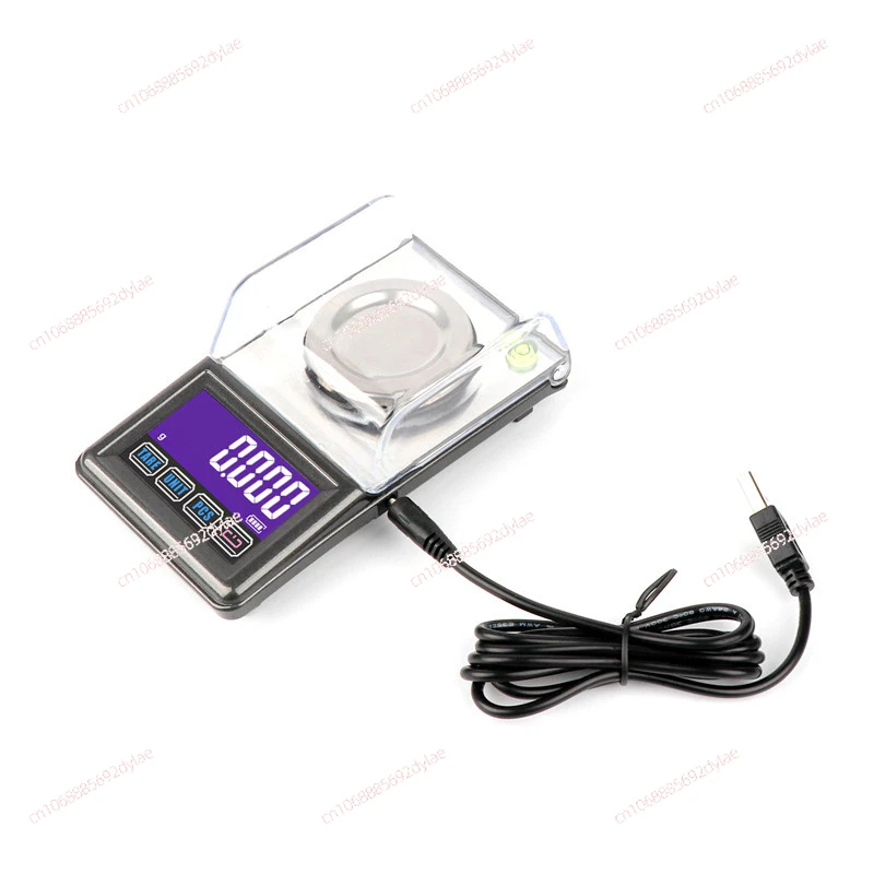 Precision Digital Milligram Scale Mini Electronic Balance Powder USB Scale Touch Screen LCD Gold Jewelry Carat Scale