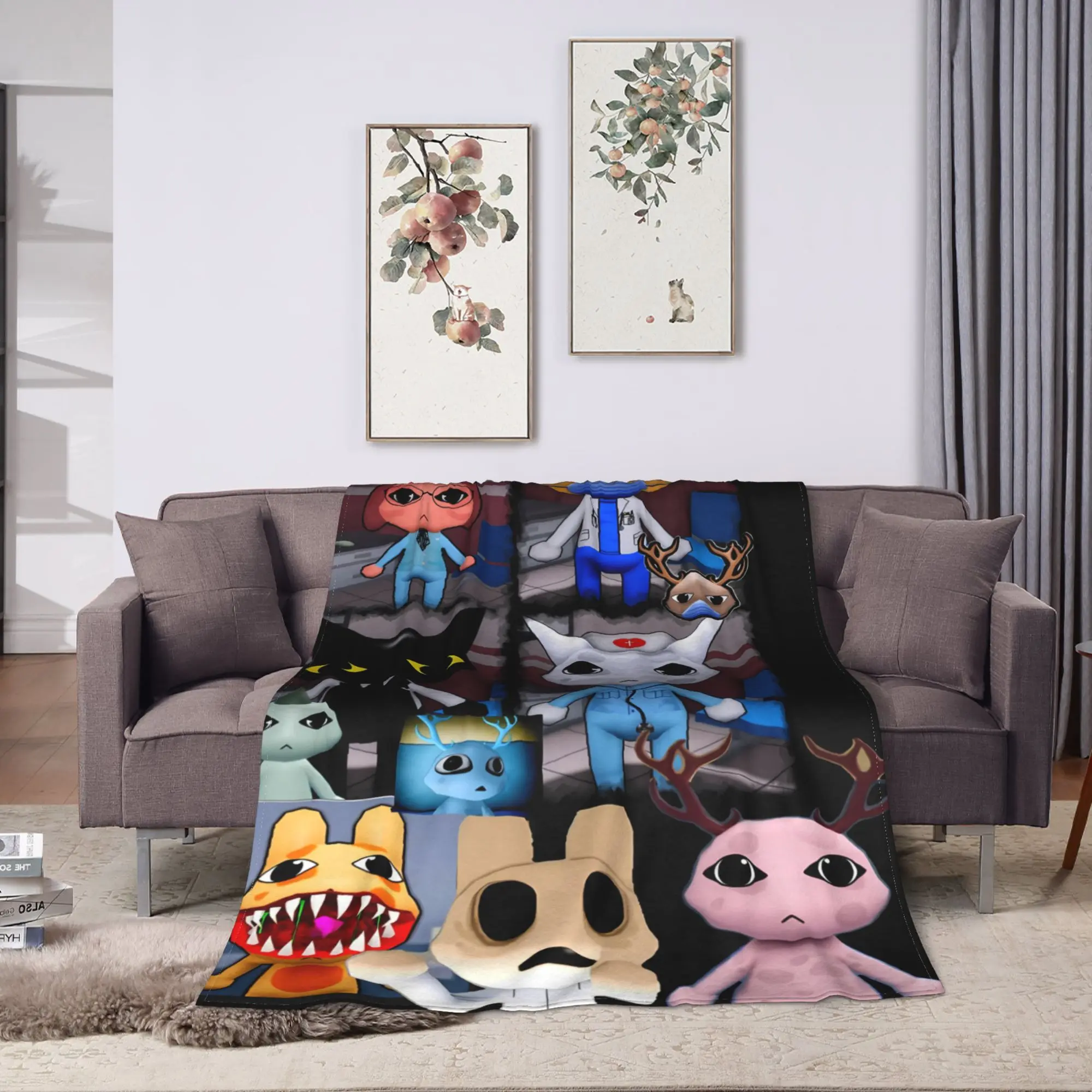 Animal Hospital Mixed Cast Anime Flannel Blanket Warm Soft Throw Blanket for Living Room Fashion Bedspread Sofa Bed Cover