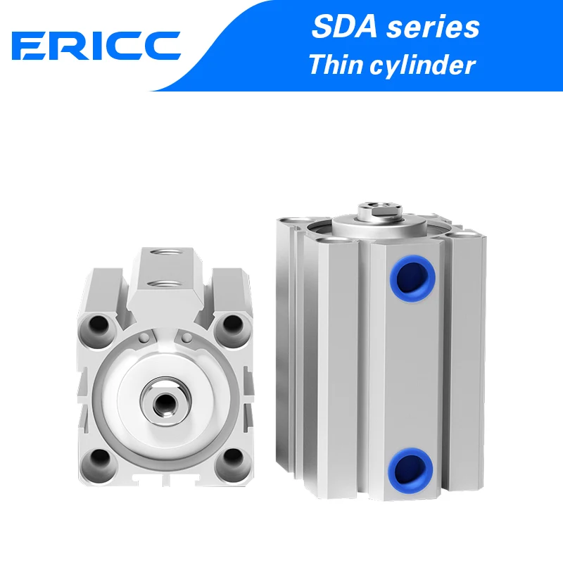 กระบอกลมซีรีส์ SDA ขนาด 16 20 25 32 40 50 63 มม. รูกระบอกสูบ ถึง 5 10 15 20 25 30 35 40 45 50 มม. ระยะชัก