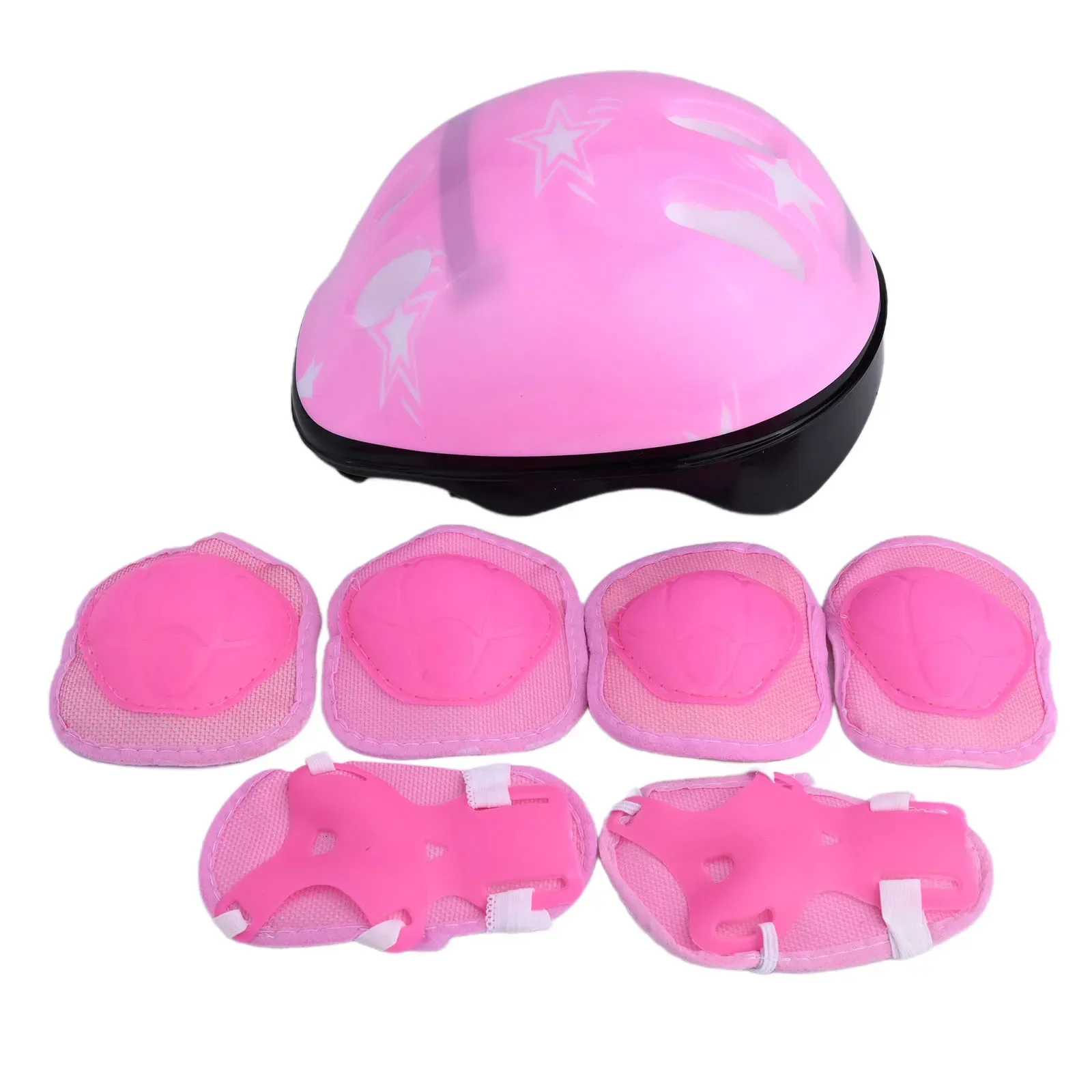 7Pcs/Set Kids Roller Skating Bicycle Helmet Knee Wrist Guard Elbow Pad Set For Children Cycling Sports Protective Guard Gear Set