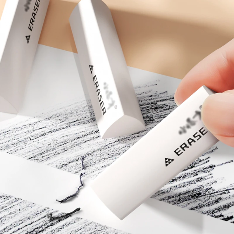6 Pieces Triangle Eraser, White Soft Pencil Eraser for Writing, Drawing, Sketching, Artistic Use