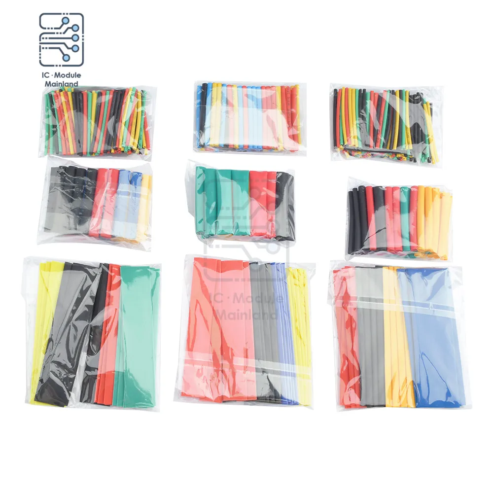 Imagem -05 - Assorted Heat Shrink Tube Kit Isolamento Sleeving Poliolefina Encolhendo Tubulação Cabo de Fio 400 Pcs