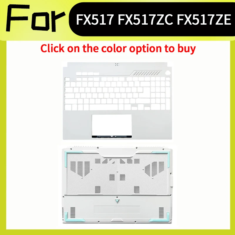 White New For TUF Dash FX517 FX517ZC FX517ZE FX517ZM FX517ZR FX517Z Upper Top Case Keyboard Bezel/Bottom