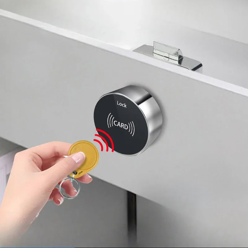 

Smart Drawer Lock, Card Swiping Cabinet Lock, Bathroom/gym/sauna Locker Lock, Iron File Cabinet Lock