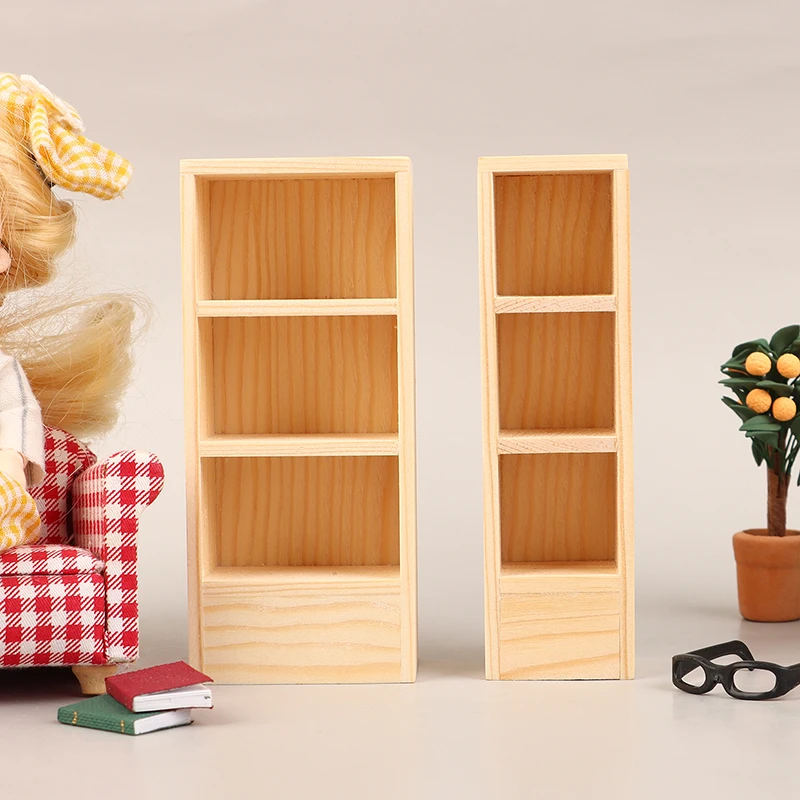 

1/12 Dollhouse Miniature Storage Shelf Bookshelf Model Dollhouse Simulation Furniture Decoration Dolls House Accessories Toys