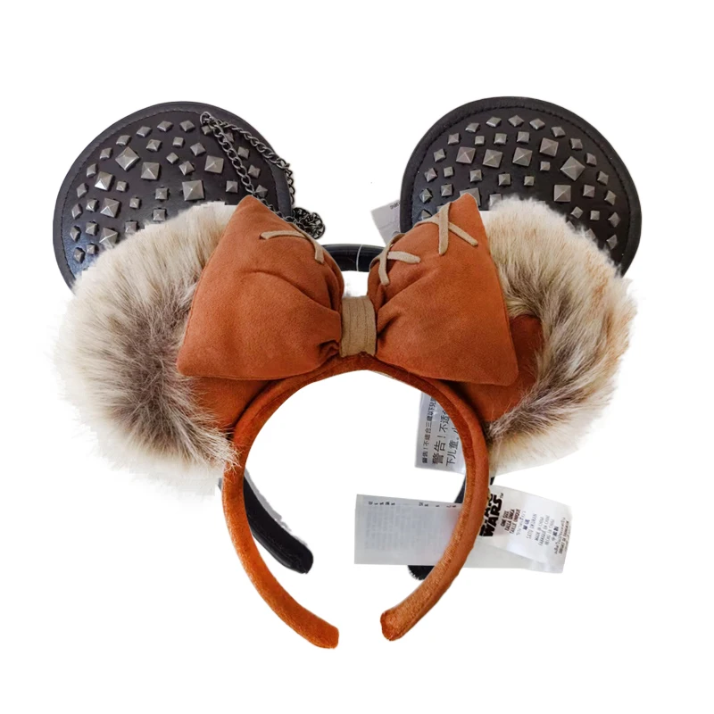 Disney Halloween Mickey Mouse Headband Shanghai Disney Cartoon Pumpkin Headband Cosplay Plush Adult/Kids Headband