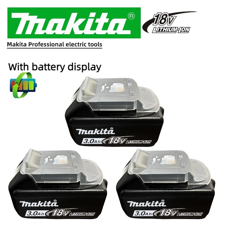 100% Original Makita 18V 3Ah/6Ah battery Rechargeable Battery for Makita power tool DDF487 DTD173 DTW700 DGA404 Replacement