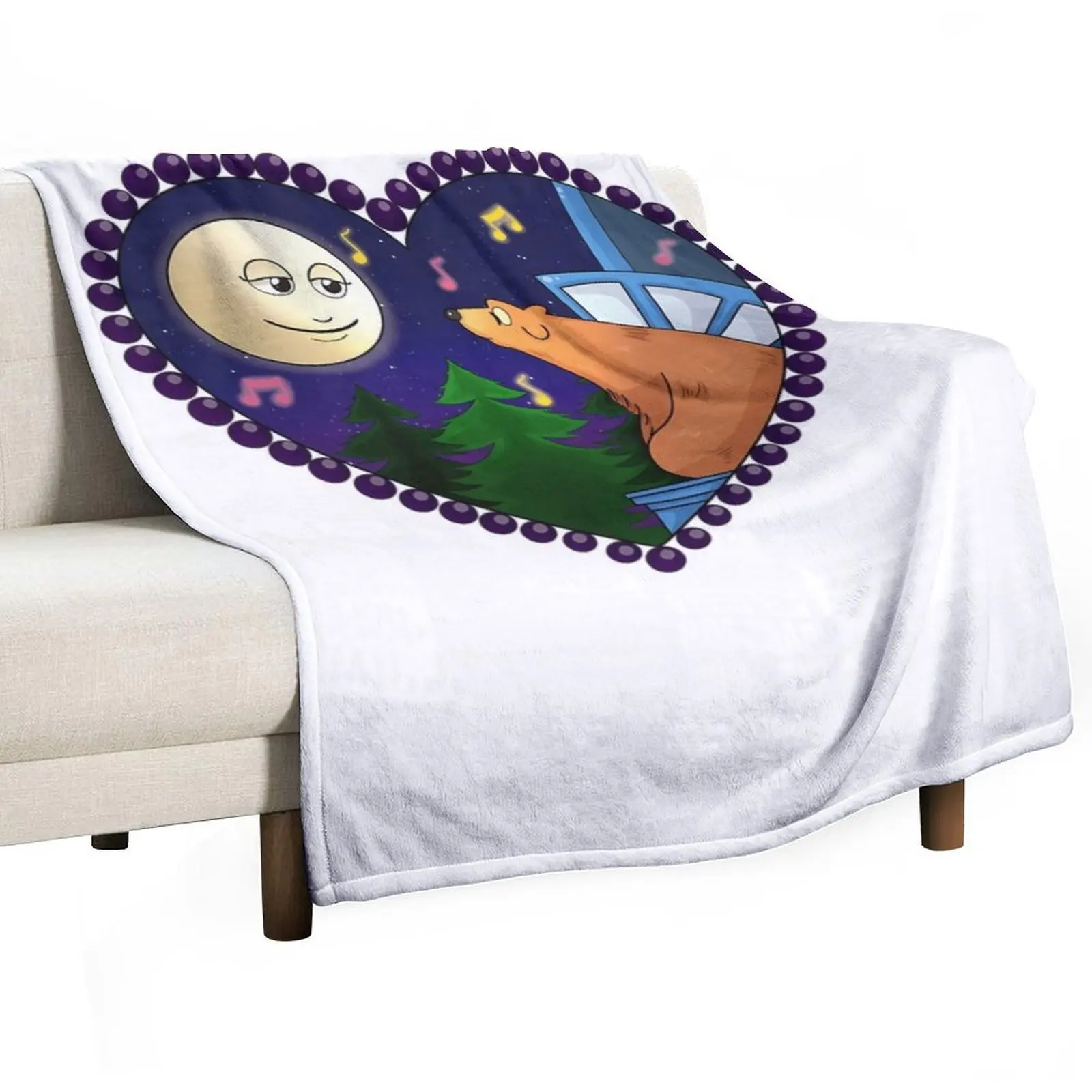 

The Moon, The Bear and The Big Blue House Throw Blanket Luxury St Sleeping Bag Bed covers Blankets