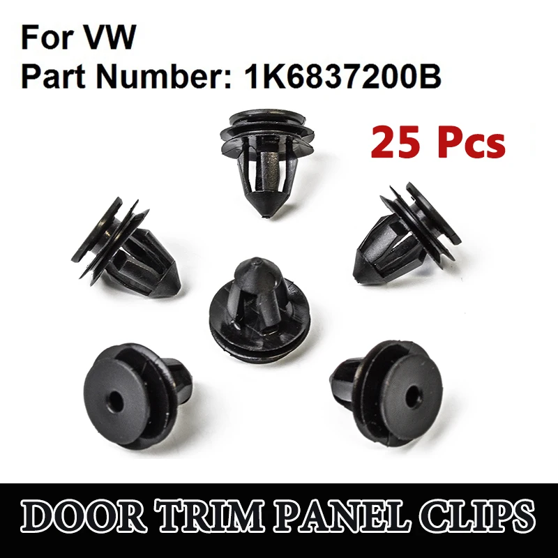 1k6837200B 25x Door Panel Mounting Clips For VW Golf R32 GTI Rabbit MK5 Shutter Door Panel Buckle Car Clips 1K6837200B C1643