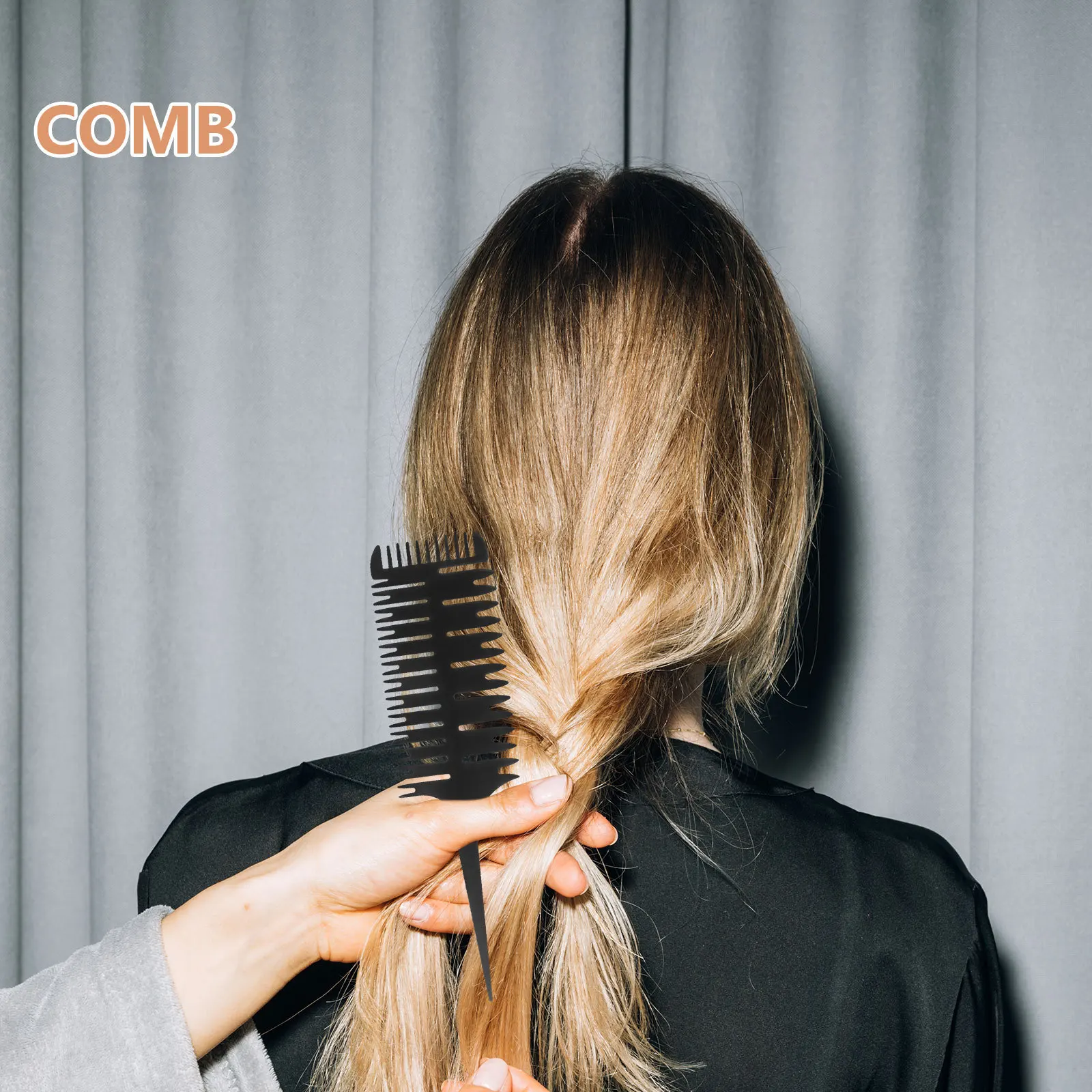 

2pcs Artistic Styling Comb For Women Multifunctional Fishbone Tail Design Highlighting Sectioning Tool Detangle Comb Hair Combs