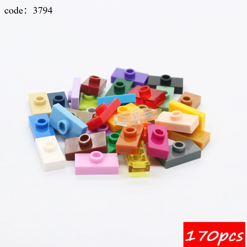 170PCS High-Tech Assemble Particle 15573 1x2 Two To One Board No Thin Column 3794 Brick Building Blocks Kit Replaceable Part Toy