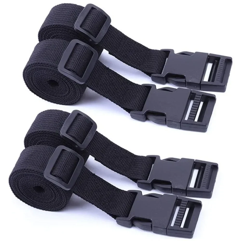 4 M Webbing Strap Band Nylon Adjustable Luggage Lash Belt Strap Tri-Glide Slides Flat Side Release Buckles Backpack Strap