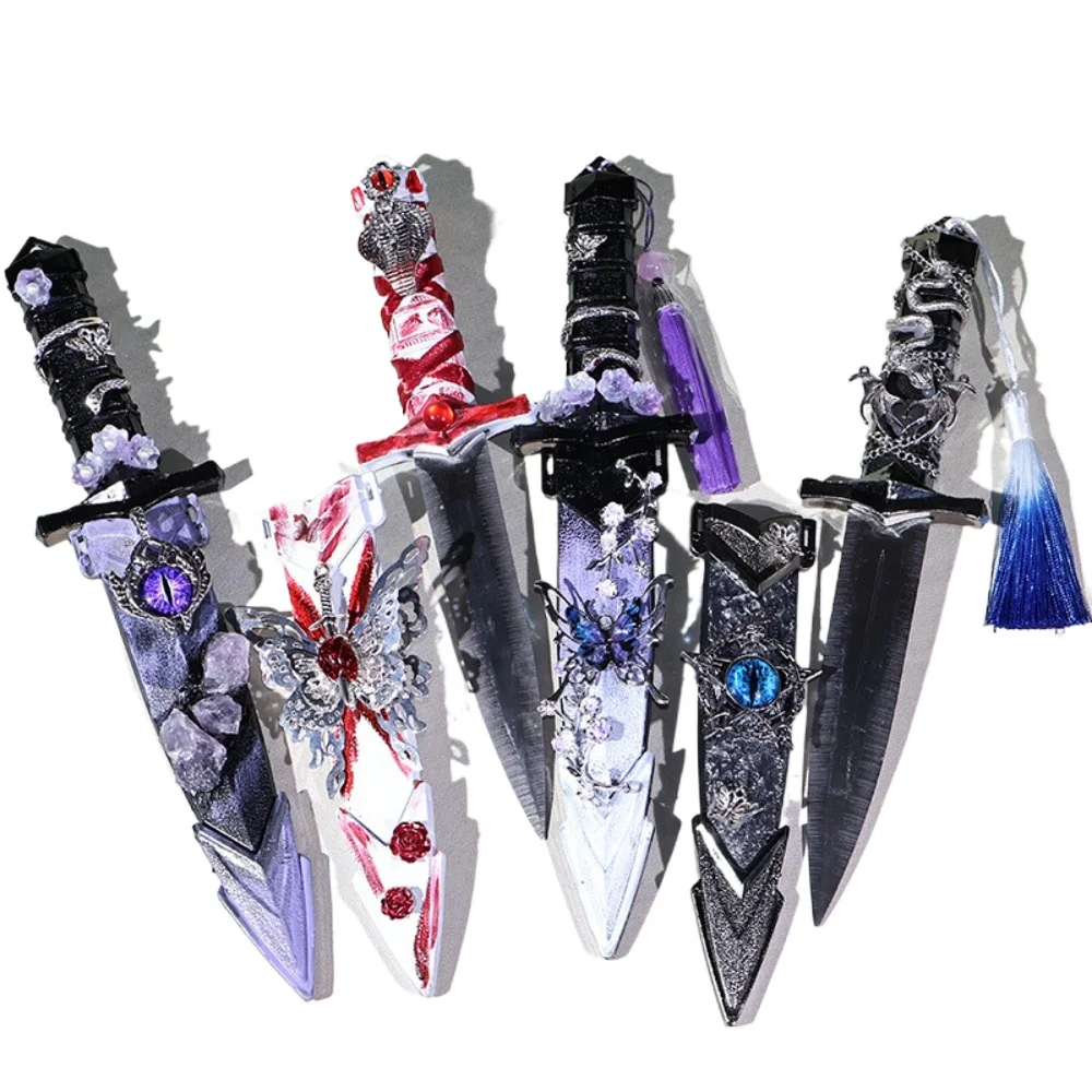 27cm Kurzschwert-Kämpfer DIY Dekoration Cosplay Requisiten Abnehmbares Design Ausrüstungsmodell Ornament Dekorationen Geschenk Spielzeug