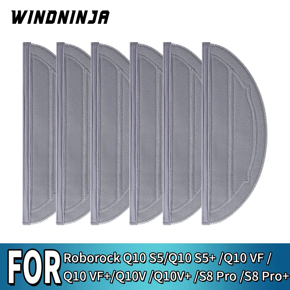 Wischmopps für Roborock Q10 S5 Q10 S5+ Q10 VF Q10 VF+ Q10V Q10V+ S8 Pro S8 Pro+ Waschbare Wischpads Ersatzteil