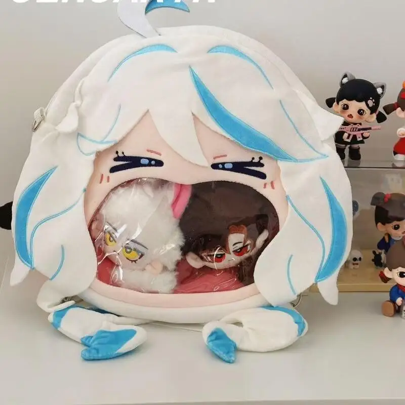 Mihoyo Genshin Impact Furina Pvc Plush Cute Itabag Layer Zipper Buckle Large Capacity Backpack Crossbody Bag Women Men Game Fans - Image 5