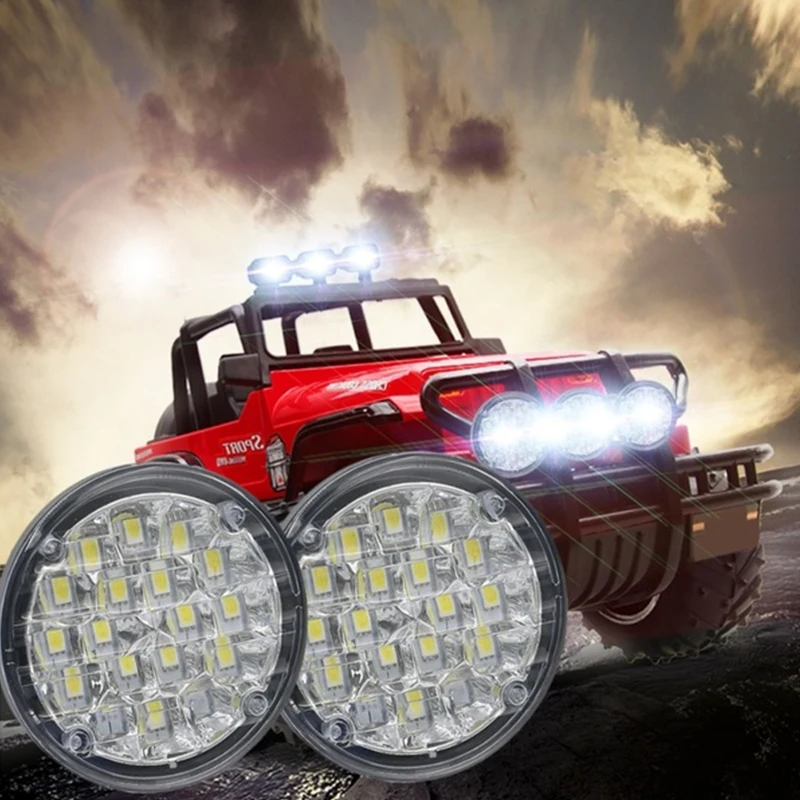 2pcs 12V 18LED Round Car Fog Lamp Driving DRL Daytime Running Bright White Light
