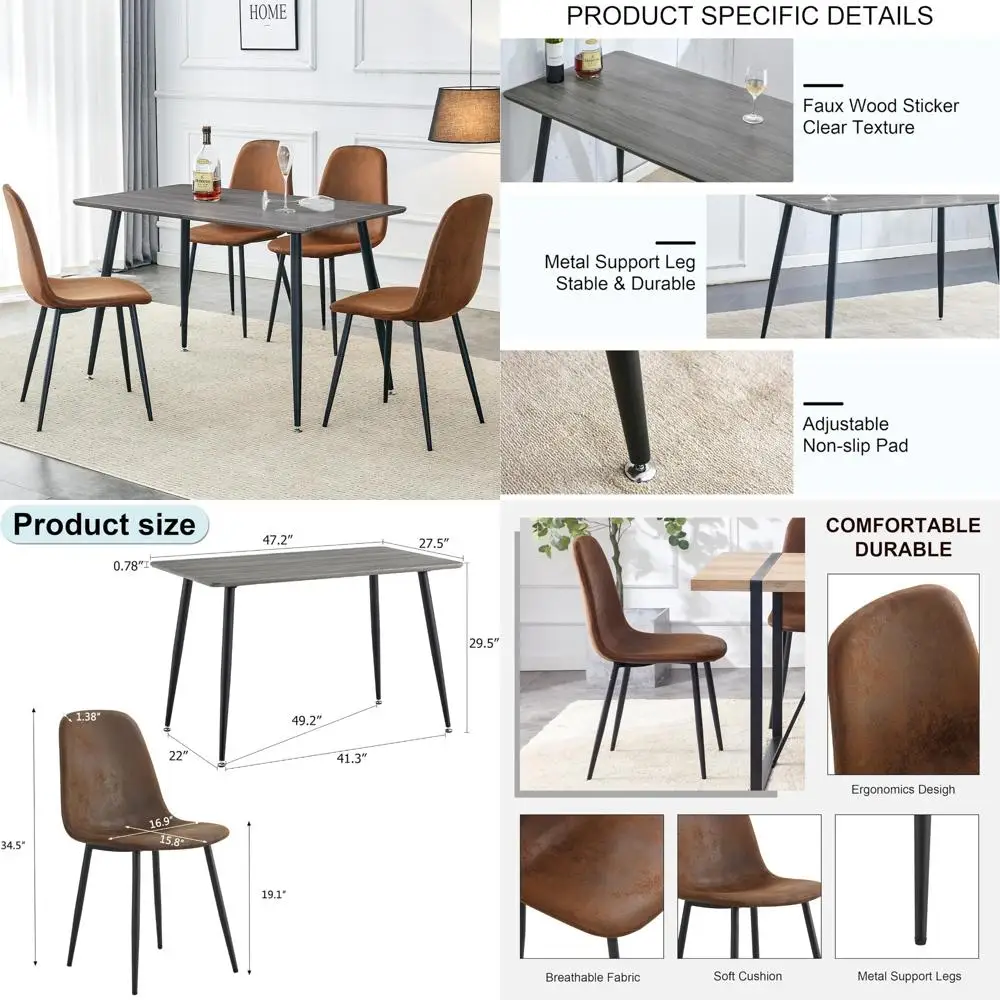 إطار سرير Furnulem بالحجم الكامل مع لوح رأسي خشبي، إطار سرير بمنصة معدنية بالحجم الكامل مع درجين للتخزين ورف، وإضاءة LED #1