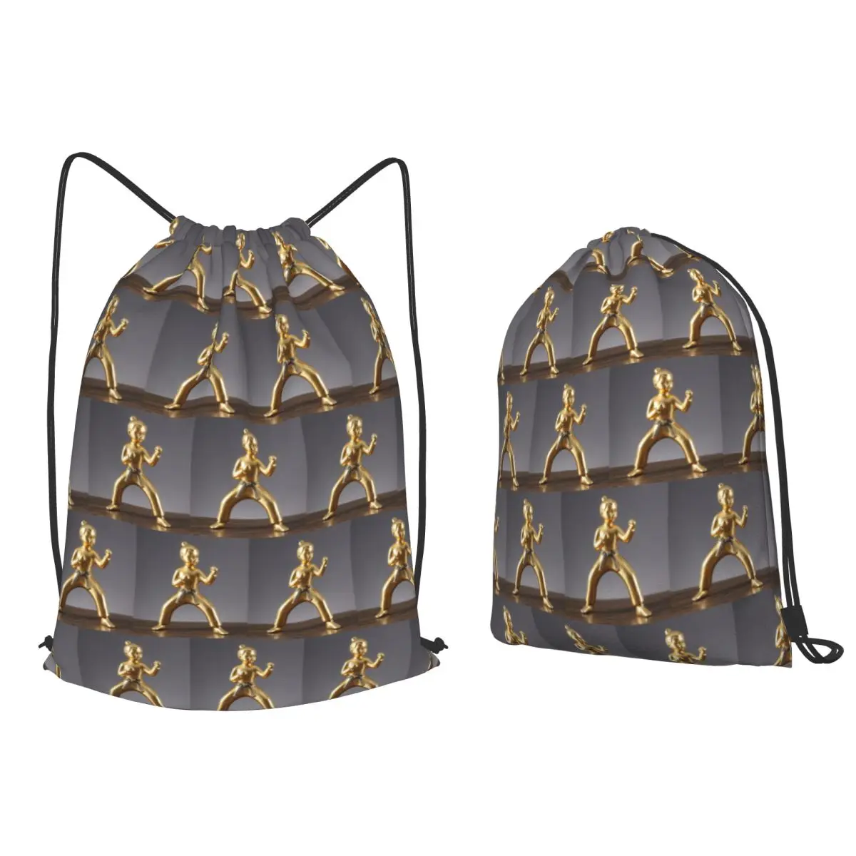 

Karate Master Backpacks Fashion Drawstring Bundle Pocket Storage Bag Book Bags for Travel Students