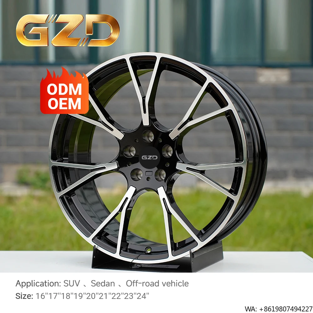 

GZD New Black Forged Aluminum Alloy Machine Face Wheel Rim PCD 5x112 5*120 Car Rim for MINI Cheap Rims for Sale