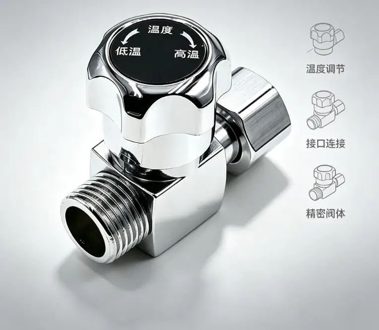 Electric For instant Water Heater Temperature Regulator Valve with Adjustable Flow Control for Tankless Systems