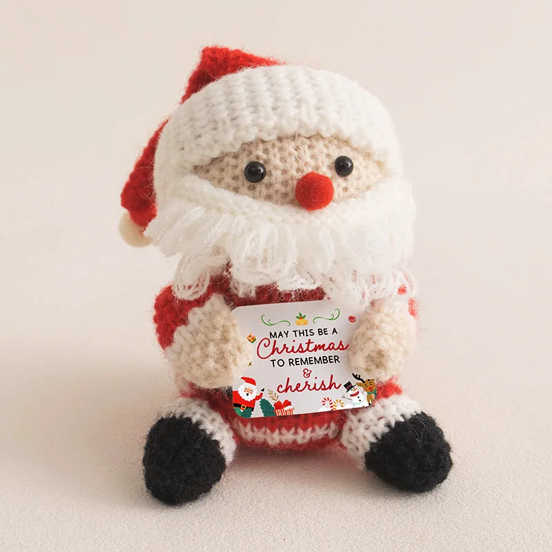 2025, Weihnachts-Häkelpuppe, schöne Weihnachtshäkelpuppe, positive Puppe, Weihnachtsschmuck, emotionales Geschenk – Detail 6