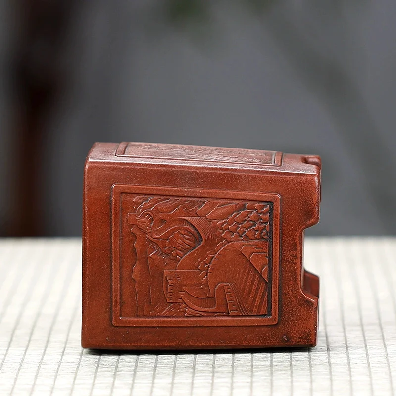 Ceramic Square Bonsai Pot,Great Wall, Traditional Chinese Shape,Garden, Home Table Decoration