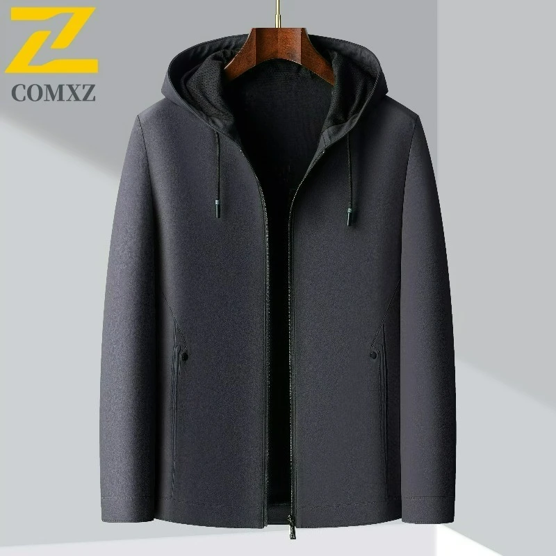 Autumn Mens Leather Jacket 2025 New Casual Loose Fit Hooded Coat Stylish Trendy Wear Premium Comfort Lightweight Leather Coats