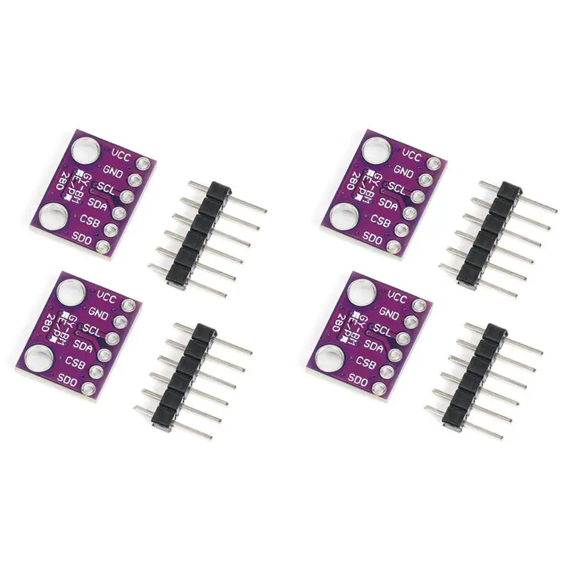 4PCS BME280 3.3V Sensor Module Atmospheric Pressure Temperature Humidity Sensors I2C SPI Breakout GY-BME280-B61B