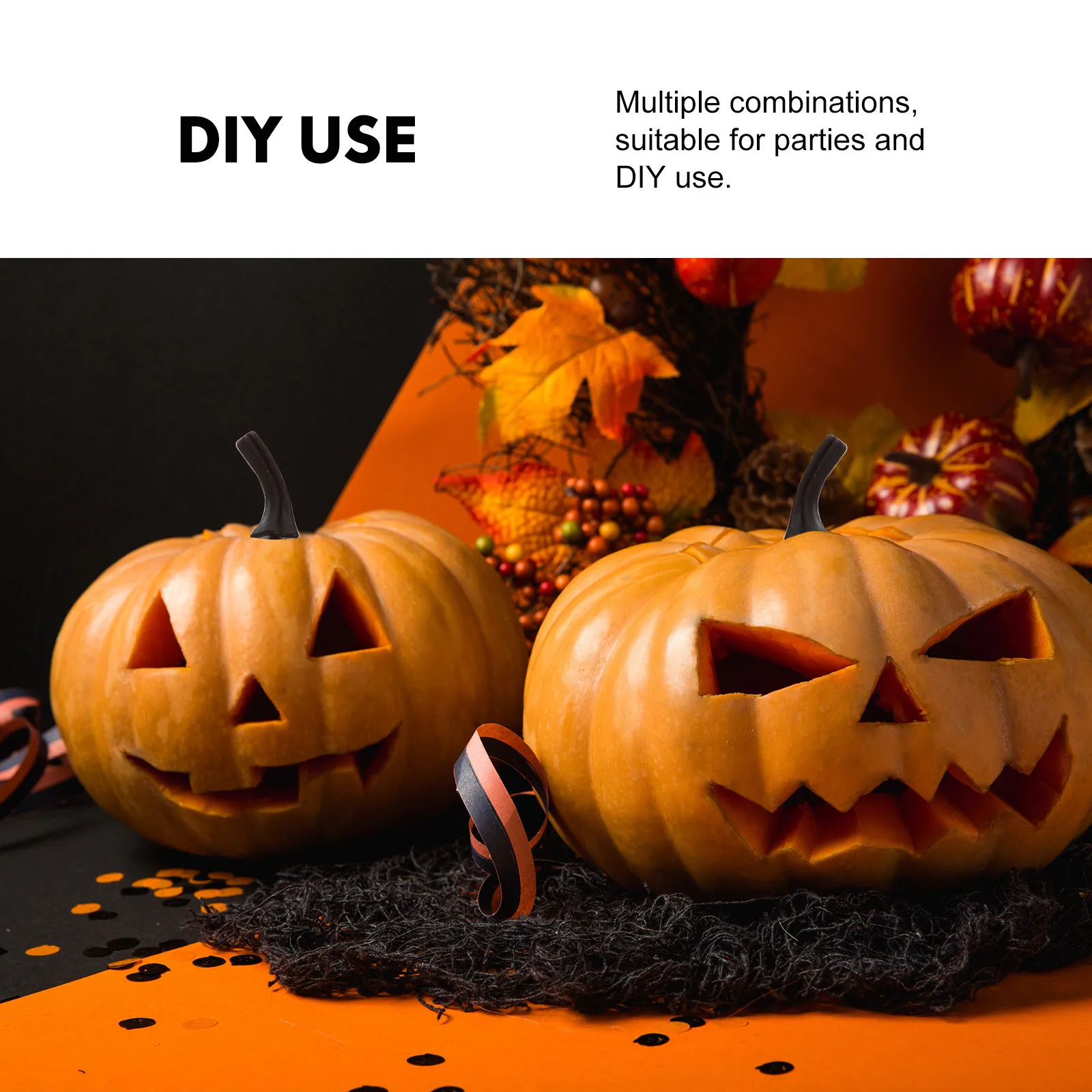 

Plastic Pumpkin Handle Stalk for Halloween DIY Decorations Fake Gourd Stem Harvest Party Favors