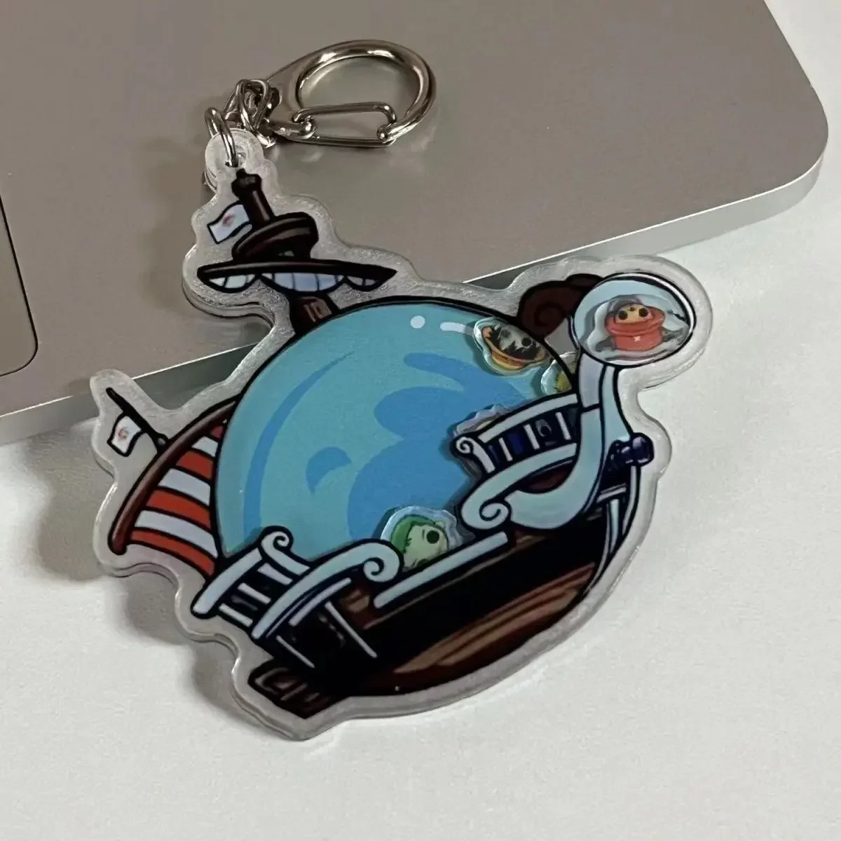 One Piece Anime Figures Thousand Sunny Going Merry Ship Style Swinging Keychain Simple Bag Pendant Series Birthday Gift Toys