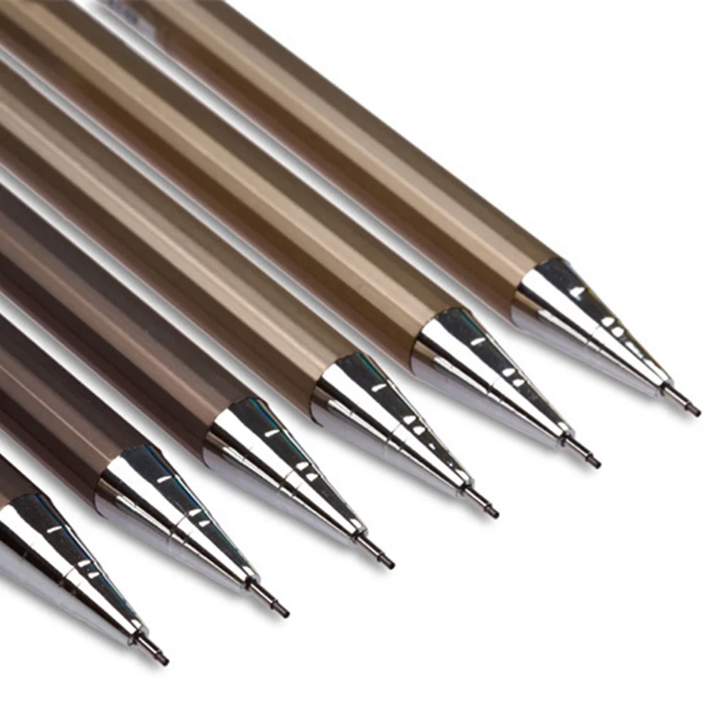 

12 шт. выдвижные механические карандаши для тестирования и письма, легко хранить, 2b, 0,5 сменных стержней, набор механических карандашей