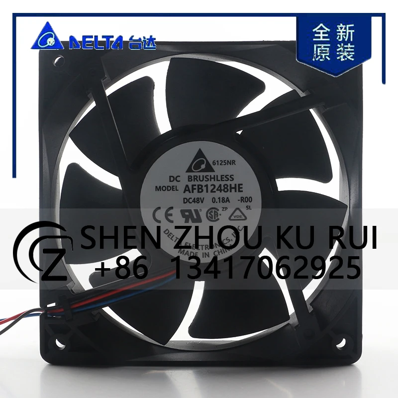 

Delta AFB1248HE-R00 DC48V 0.18A AC EC 12038 120x120x38MM 12CM ball industrial control machine Inverter cabinet coolingfan