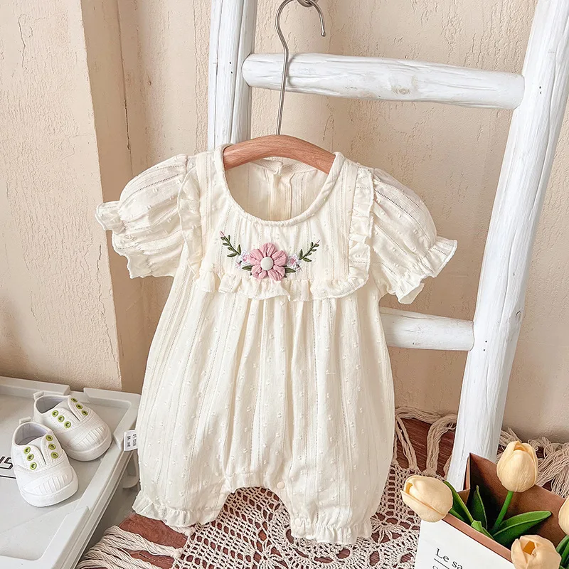 

Newborn Baby Cloth Summer Clothes Jumpsuit Short Sleeved Baby Girl Romper Babies Boy Clothes Outfit Set Ropa Bebe Niña Macacões