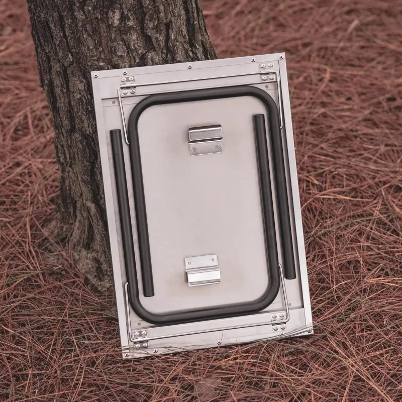 Table pliante d'extérieur, table d'appoint portable pour camping, poêle résistant à la chaleur