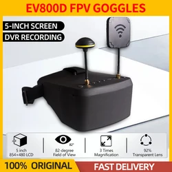 EV800D 5.8G 40CH FPV Goggles 5 Inch 854*480 LS800D Video Headset DVR Diversity FPV Goggles Helmet Battery In For RC Drone