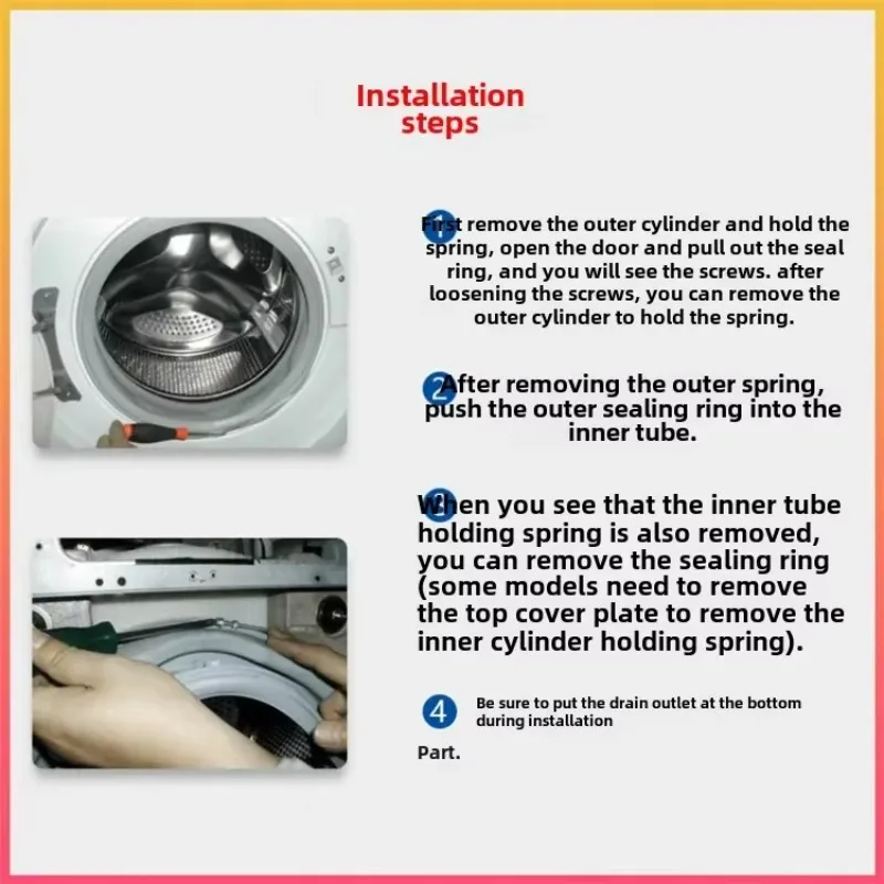 1pcs For Midea Little Swan Dryer TH80-H002G TH90-H02WY Sealing Gasket Door Seal Ring