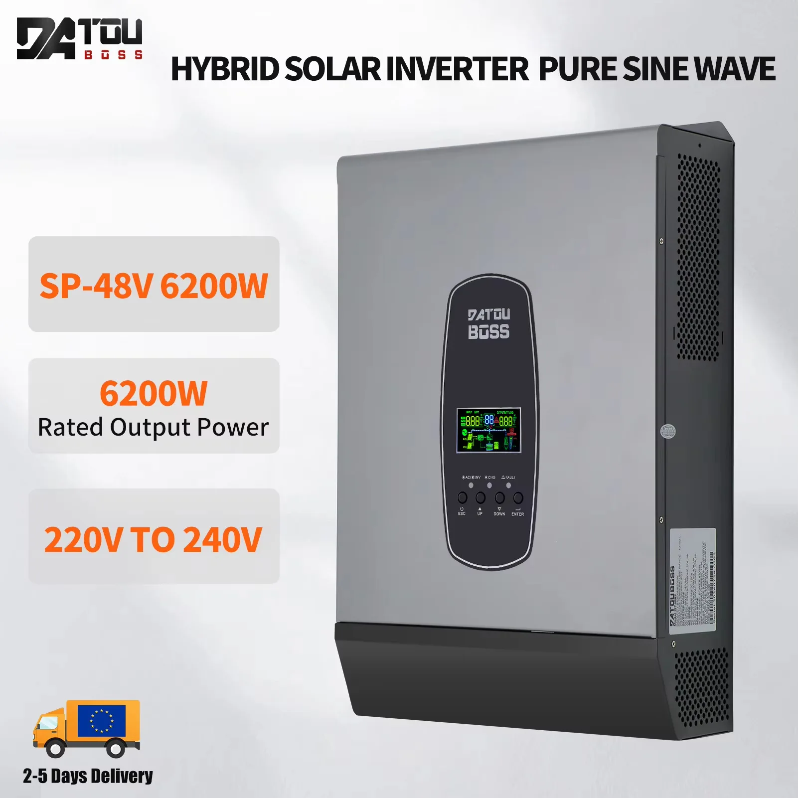 DATOUBOSS DT-6200W MPPT Power Grid Solar Inverter DC To AC Sine Wave Output 6200W Voltage Converter Pure Sine Wave Inverter