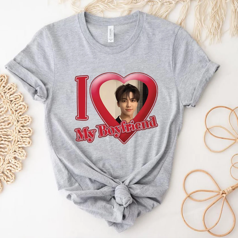 I Love My Boyfriend Jaemin T-Shirt NCT Dream Tour 2023 Shirts KPOP Concert Tee Fans Gift Women Fashion Summer Casual Tops