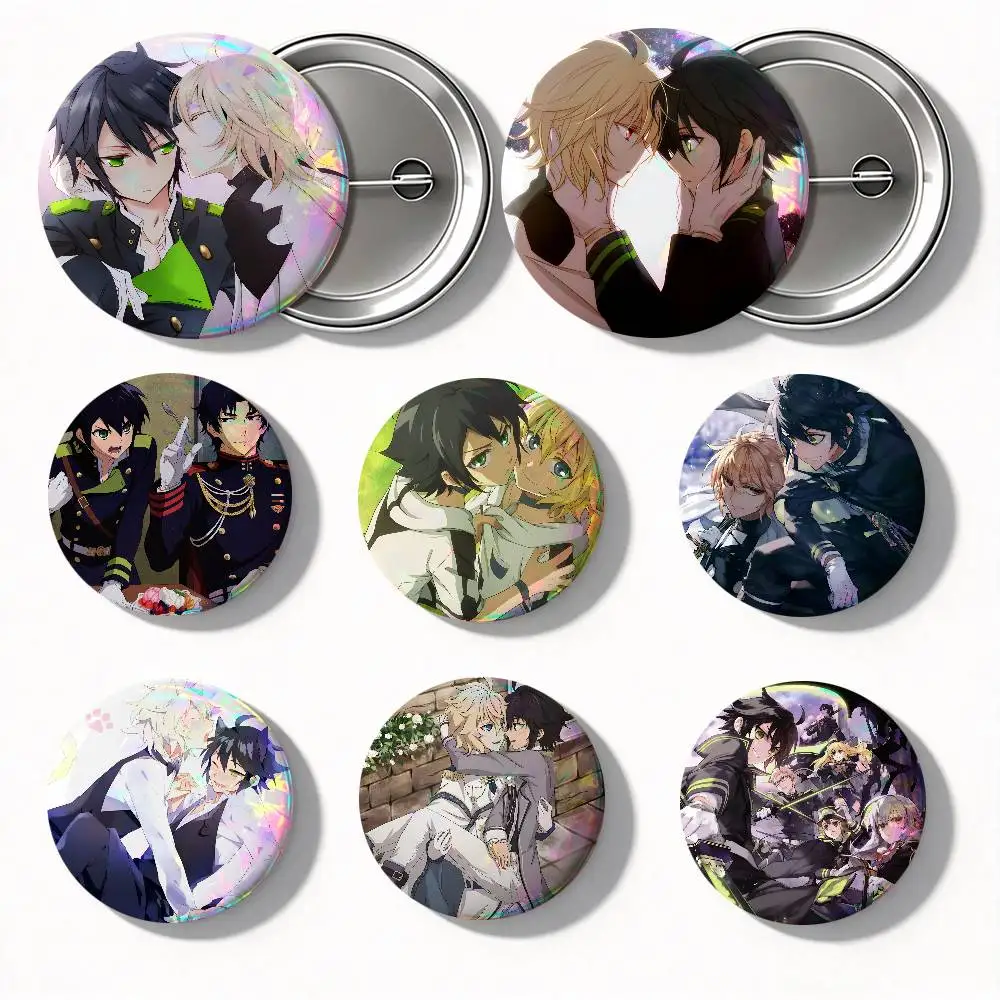 Anime Seraph Of The End Round Badge Lapel Pin Backpack Clothing Jewelry Accessories Gift Brooch