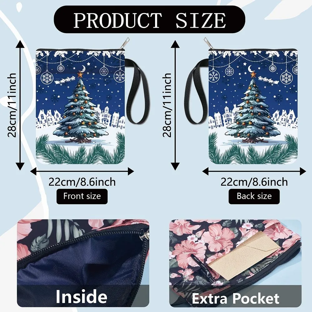 Cloth Book Cover Notebook Wraps Rectangle Christmas Tree 280x220mm