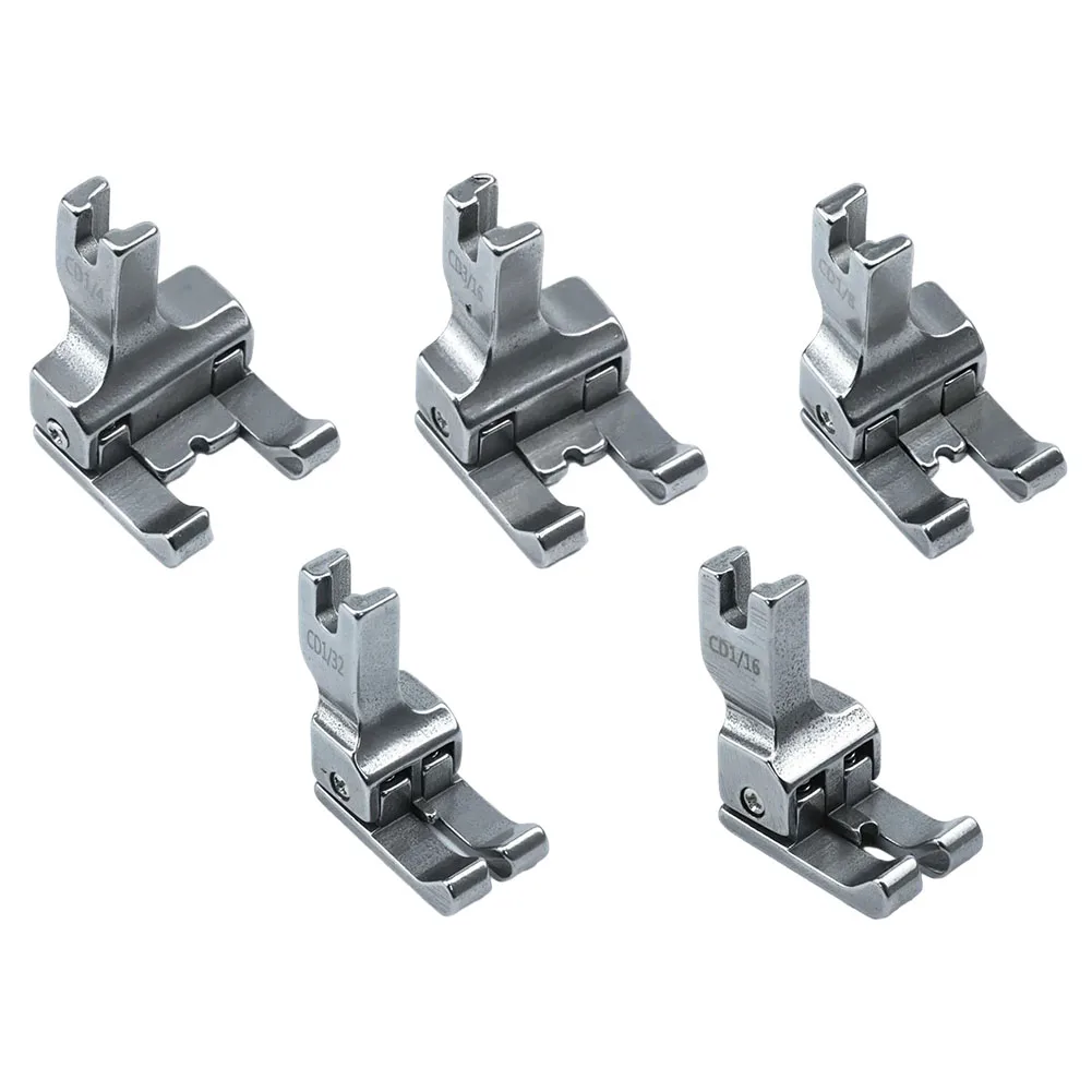 1pc Double Compensating Presser Foot Industrial Sewing Machine Steel Right&Left Top Stitching 1, 2, 3, 5, 6mm Presser Feet